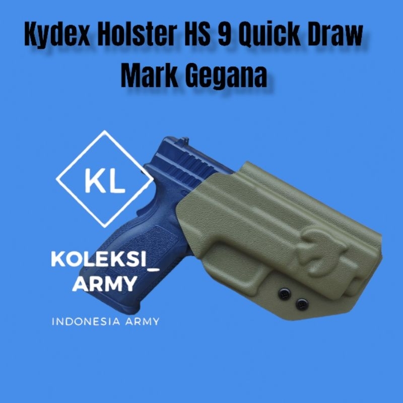 Kydex Holster HS9 Hijau Sarung HS 9 OWB Outside Waisband