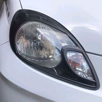 Garnish GARNIS lampu HEADLAMP DEPAN HONDA MOBILIO / brio lama 2014 2015 2016 HITAM DOFF chrome CROME