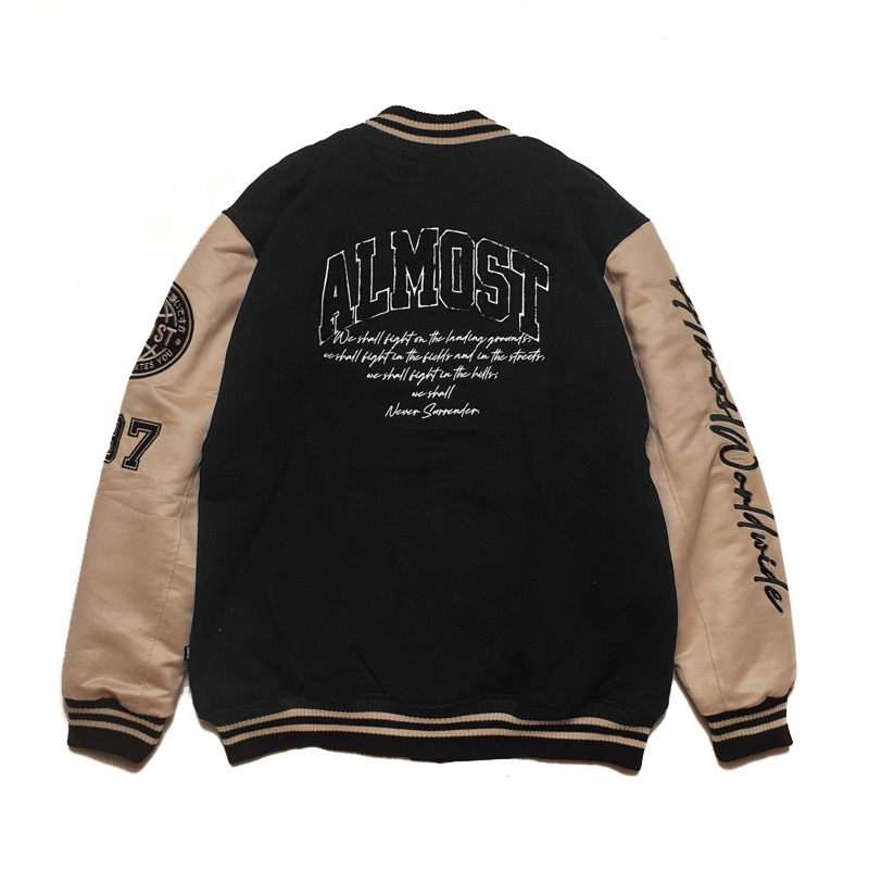 Almost Studio -  Varsity Jacket - Relentless - Black