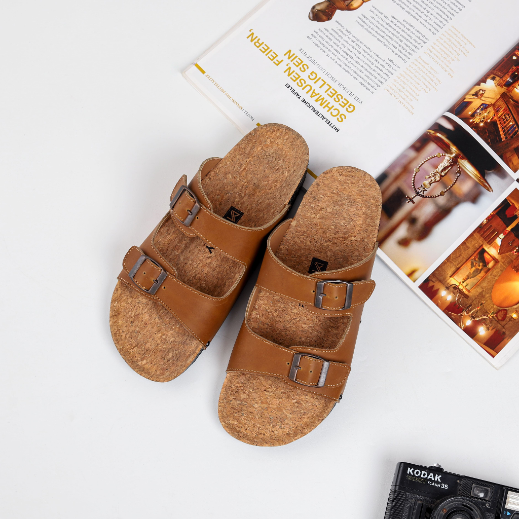 ANT X MNDY - BUNDLING - Sandal Slop Kulit Casual UNISEX - Yuno Coco x Zeneca Khaqi