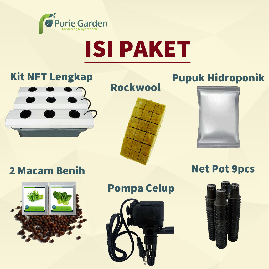 Instalasi Hidroponik NFT Portable Mini Green 9Lubang PG SBY