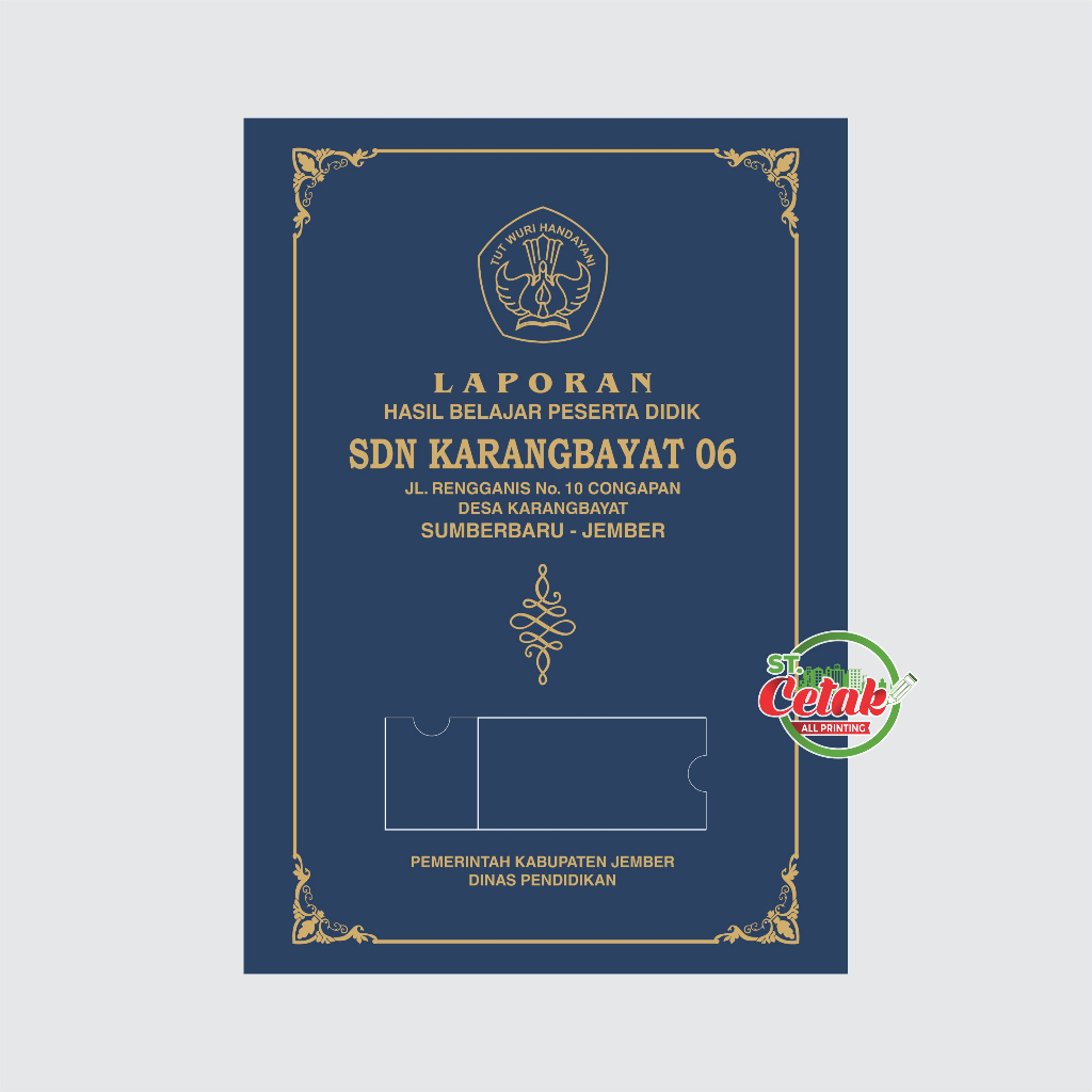 

Tahbahan BINGKAI Sampul Raport | MAP Ijazah | K13