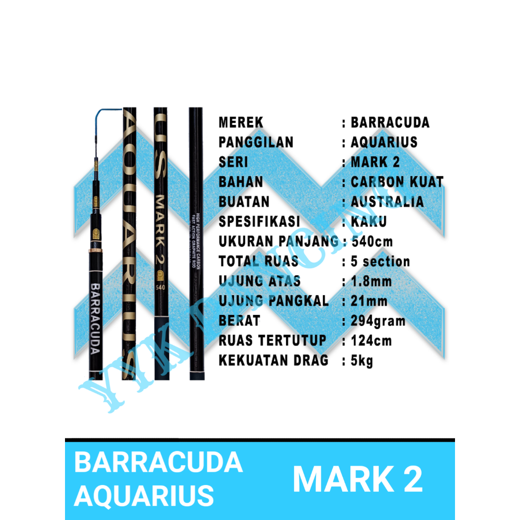 MARK 2 joran tegek BARRACUDA AQUARIUS MURAH