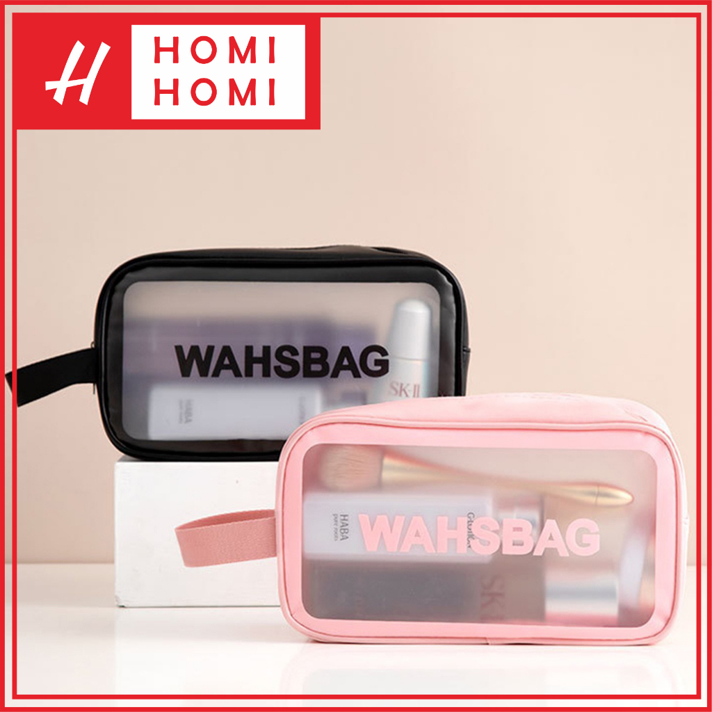 Tas Dompet Kosmetik WASHBAG Transparant Pouch Travel Make Up Bag Organizer -TK007