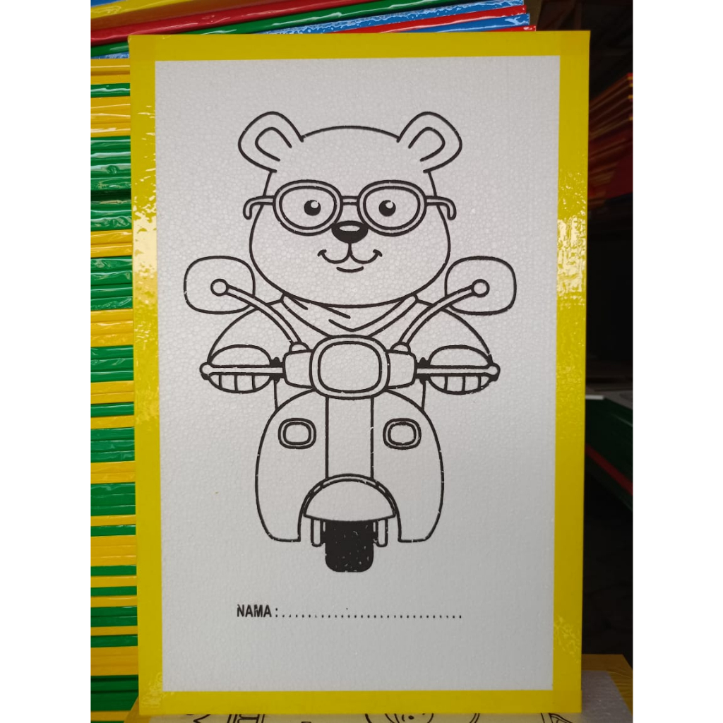 Mewarnai Sterofoam lukis anak ukuran 33x50 / mewarnai sterofome  / gabus lukis / lukis sterofome /styrofoam lukis / edukasi / melukis / perlengkpan mewarnai