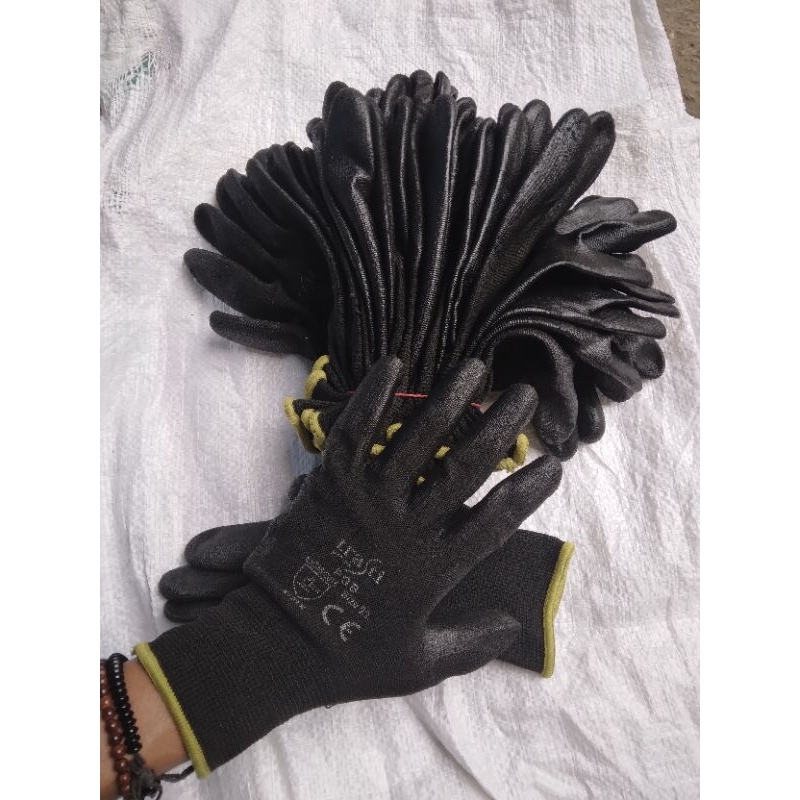 sarung tangan comet hitam 12 pasang/Sarung Tangan Comet Hitam Anti slip/Sarung Tangan comet Elastis/
