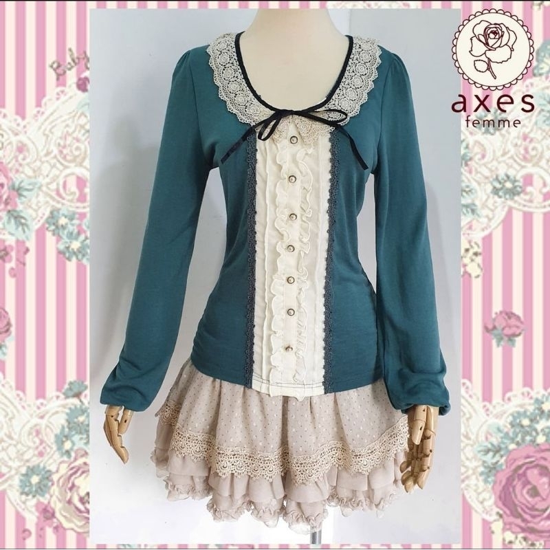 Axes Femme green blouse