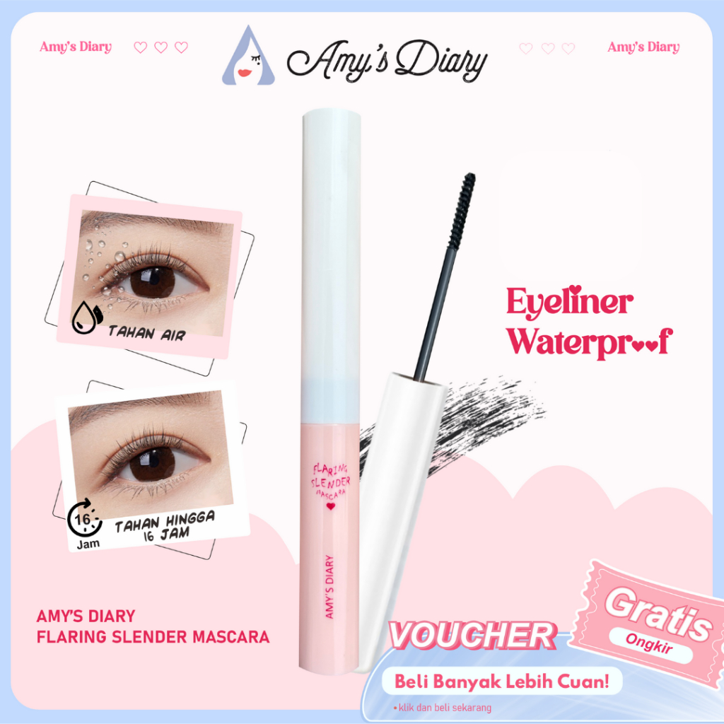 [PAKET HEMAT] Eye Makeup Set Eyeshadow Eyebrow Gold Eyeliner Maskara Waterproof 4 In 1 I