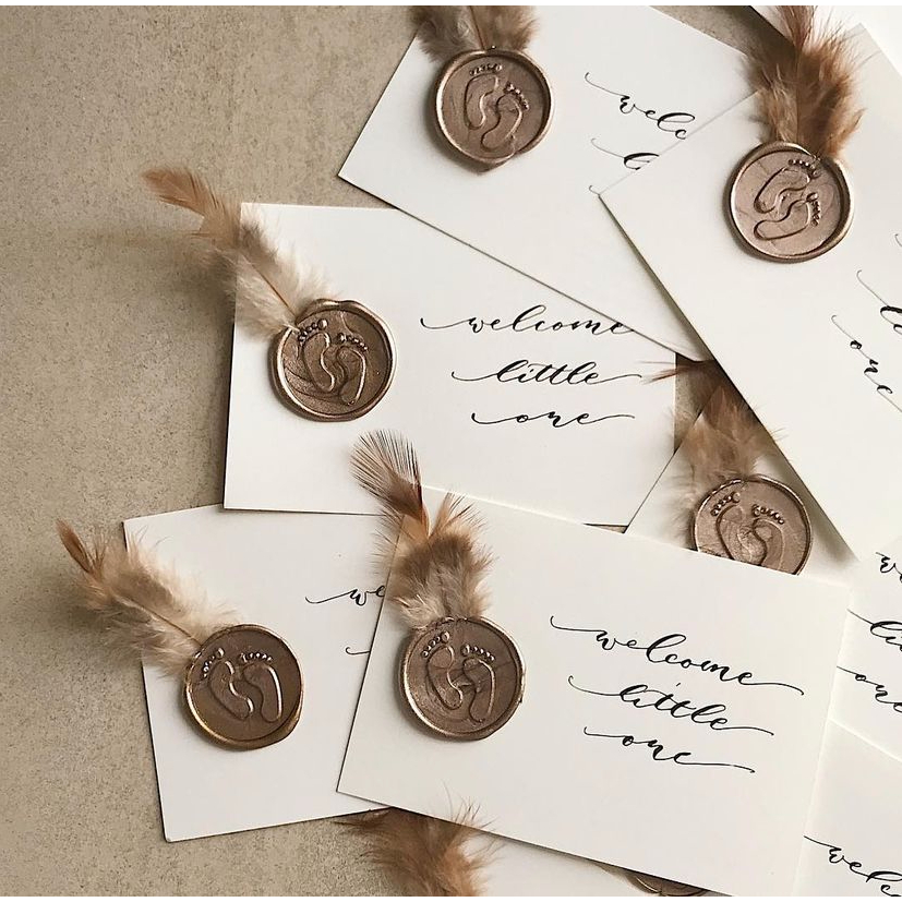 

(KSC) Foot Step - 1 Pcs seal wax coin sticker siap pakai ready stock (Include double tape) / souvenir pernikahan / accesories / calligraphy / journaling / undangan / hampers