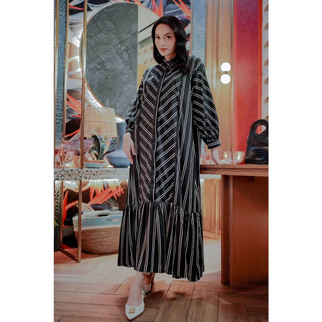 ALYSA STRIPE SHIRT DRESS - BENANG JARUM