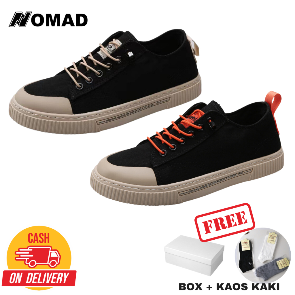 Nomad Sepatu Slip On Design Tali Fashion Impor Nyaman Keren Casual Shoes ConveneE S04