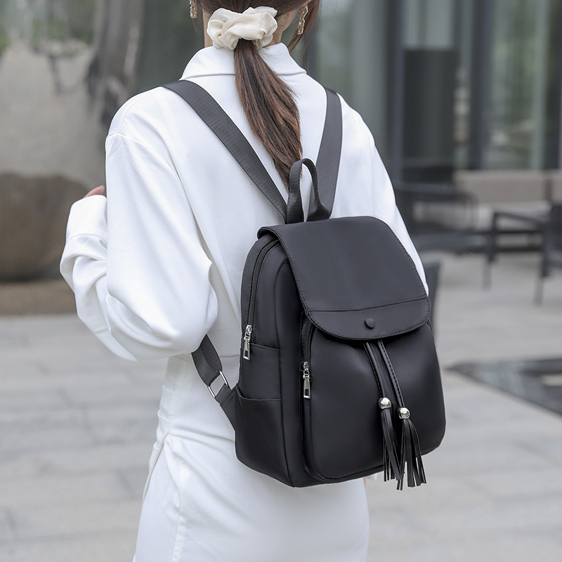 TAS RANSEL WANITA EMIKO TA821B5 BACKPACK IMPORT PUNGGUNG GENDONG SEKOLAH CEWEK KULIAH KERJA MURAH FASHION REMAJA KEKINIAN SIMPLE LUCU BRANDED BATAM PREMIUM KOREA NILON ANTI AIR HITAM