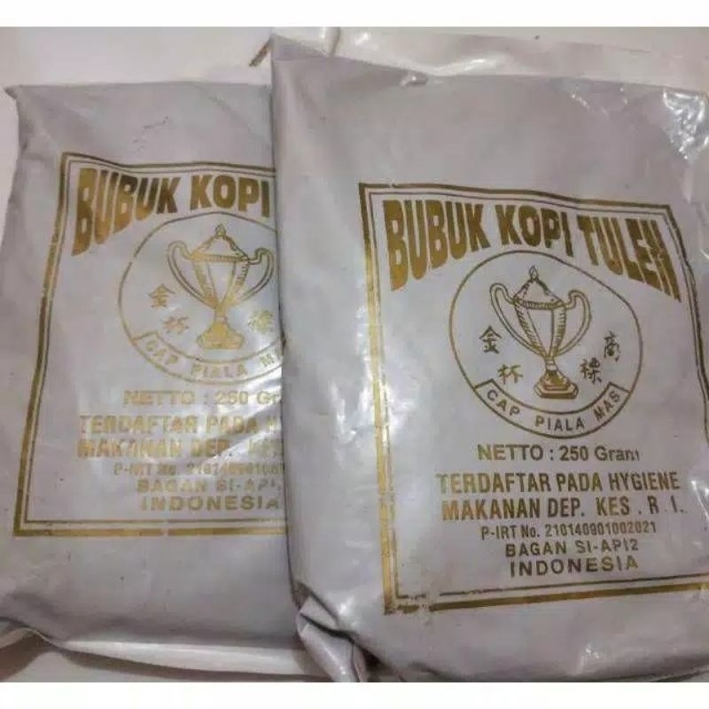 

Bubuk Kopi Bagan Cap Piala Mas 250gram / Kopi giling tulen khas Bagansiapiapi kasar halus