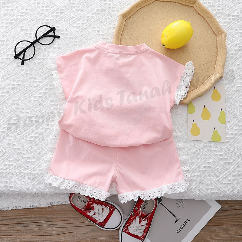 COD SETELAN KAOS ANAK PEREMPUAN IMPORT BERKUALITAS DAN KEKINIAN / SET PAKAIAN ANAK CEWEK TERMURAH