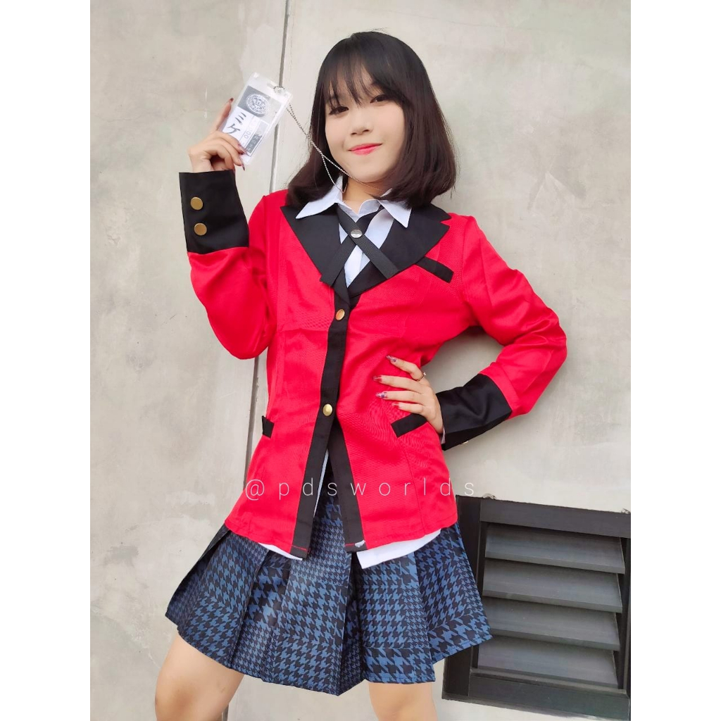 R5 (COD) READY STOCK KOSTUM COSPLAY KAKEGURUI JABAMI YUMEKO SEIFUKU BLAZER