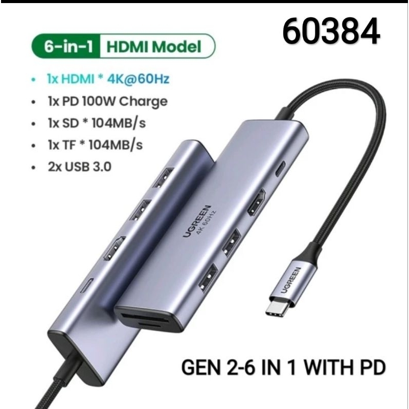 Ugreen Usb C 5 6 7 8 9 10 in 1 Usb C Hub to Hdmi 4K - Ugreen 15495 80133 60600 Hub HDMI Usb 3.0 Card Reader Gigabit Power Delivery