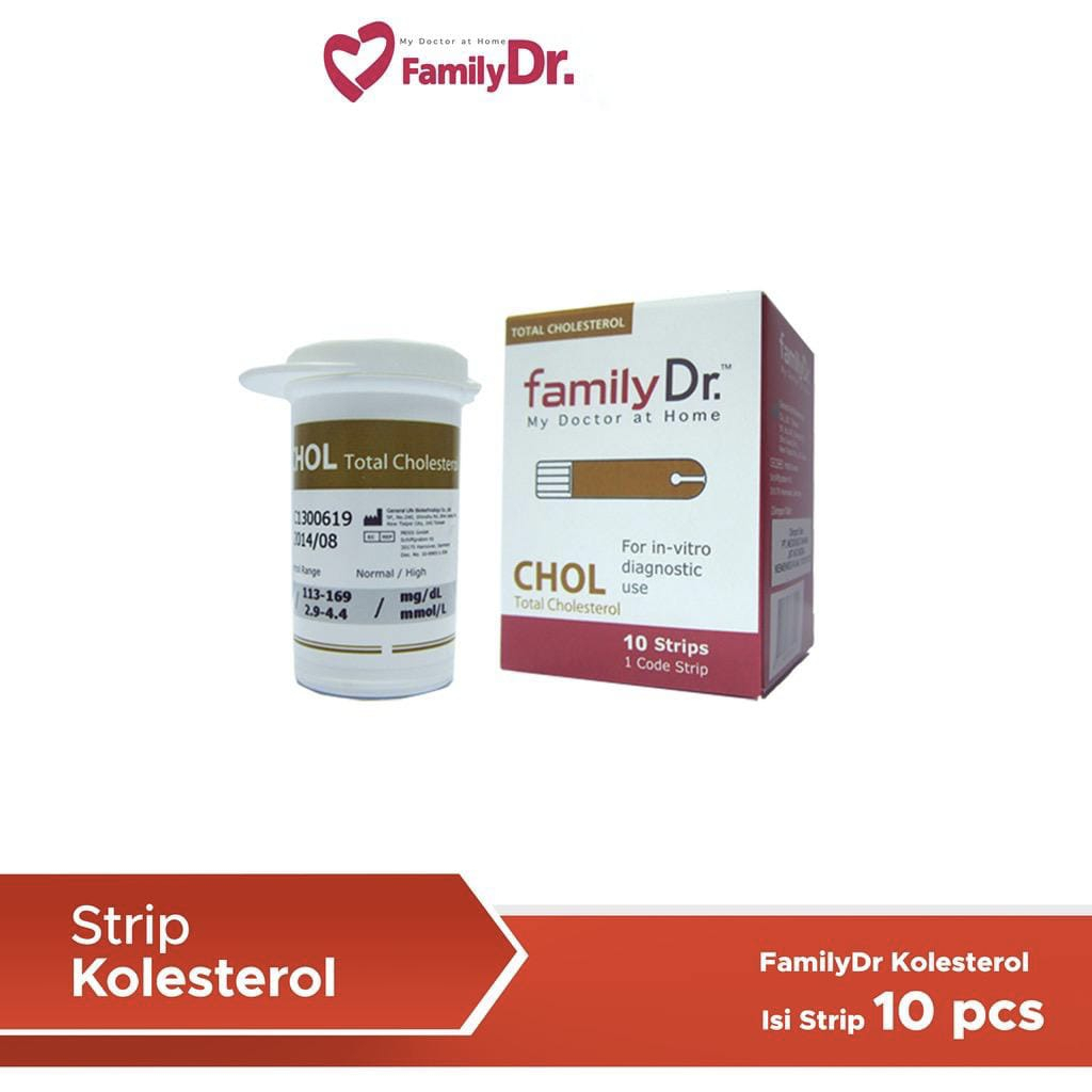 STRIP TEST KOLESTEROL FAMILY DR ISI 10 PCS / FAMILY DR STRIP CHOL TOTAL CHOLESTEROL ISI 10 PCS