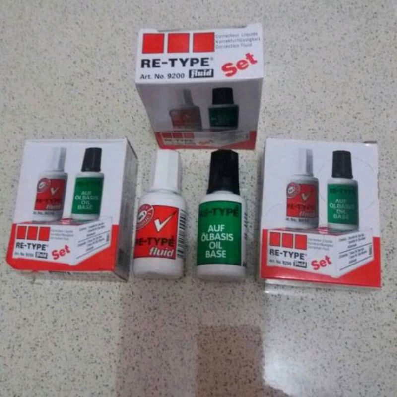 

Re-Type Set / Tipex Cair / Tip-ex Kuas / Correction Fluid