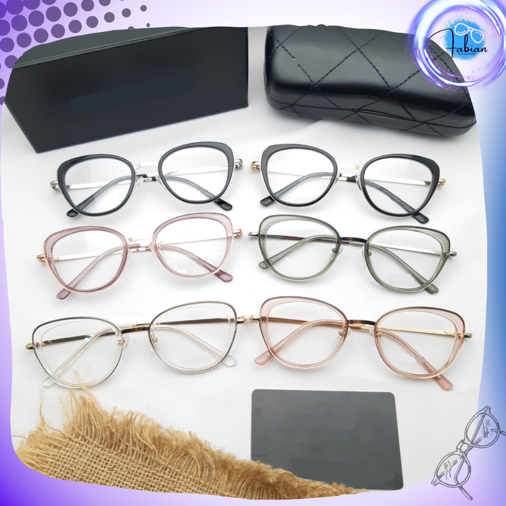frame kacamata wanita wajah imut kecil 11919 bisa di pasang lensa minus plus cylinder dengan jenis l