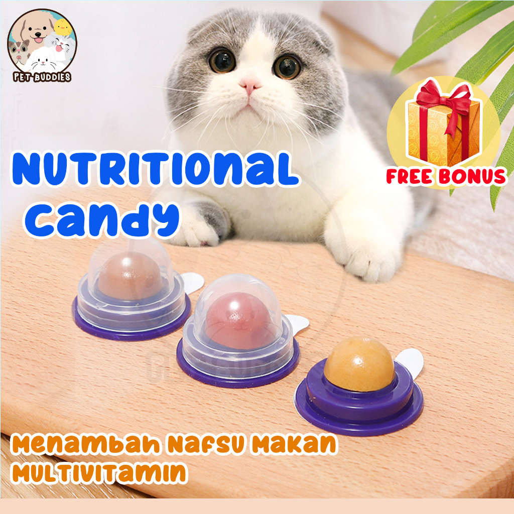 Nutritional Candy Snack Kucing Catnip Suplemen Energi Peningkat Nafsu Makan