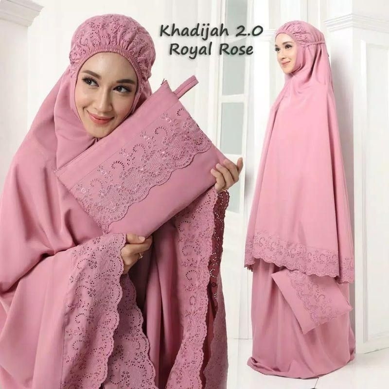 MUKENA DEWASA KATUN BORDIR KHADIJAH MUKENA PREMIUM