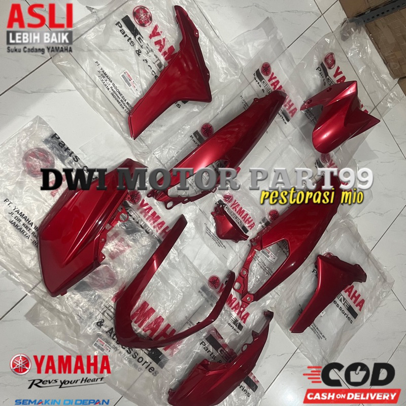 FULL SET BODY HALUS NMAX N MAX OLD 2DP-P3 MERAH MARUN 2015-2019 ORIGINAL YAMAHA