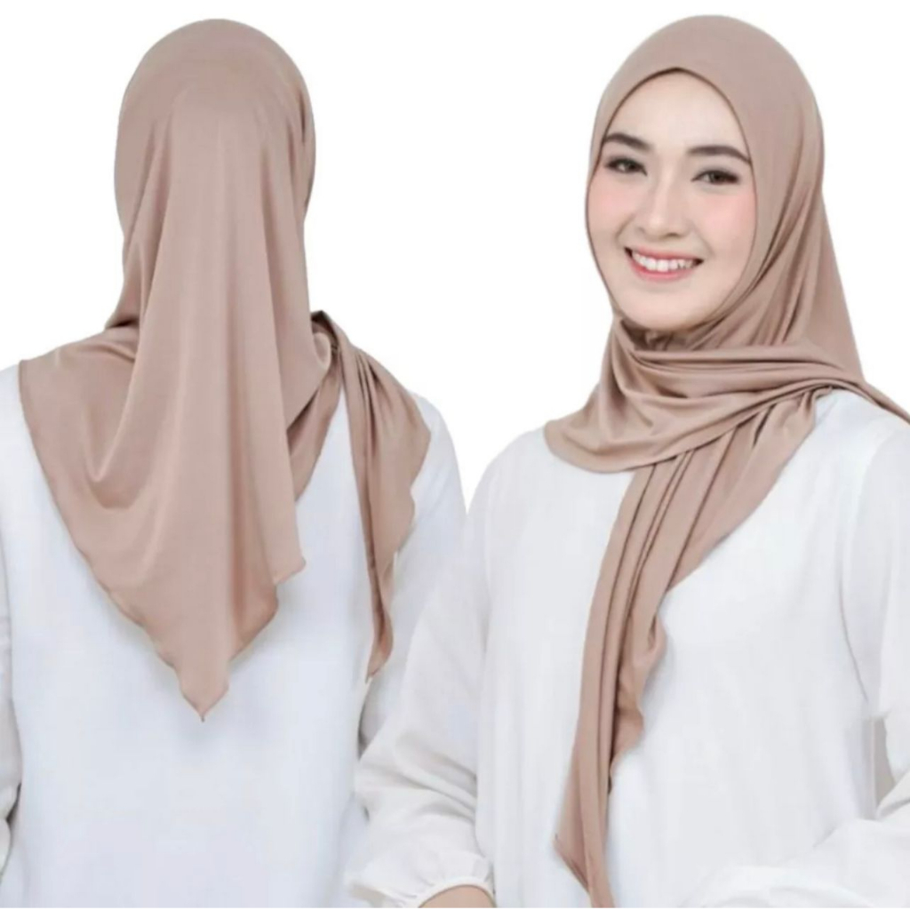 GarasiMedan-Jilbab Segitiga Instan Jersy Dewasa/Kerudung Instan Wanita/Hijab Segitiga