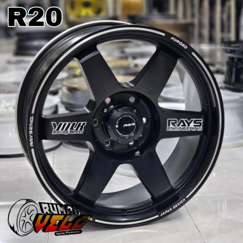 VELG MOBIL R20 TE37 PCD 6X139.7 lebar 9 et 20 untuk mobil Pajero fortuner hilux