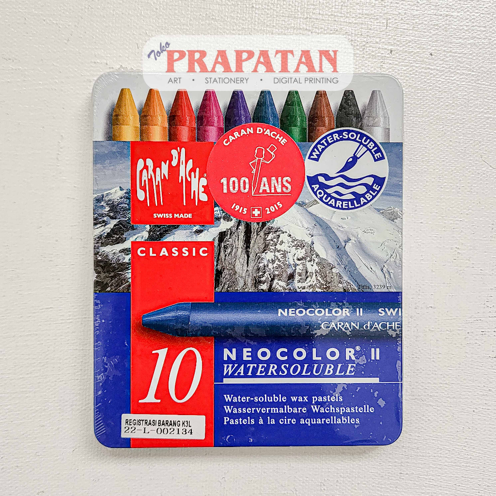 Carandache Water Soluble Wax Oil Pastel 10C Neocolor 2 | Wax Crayon