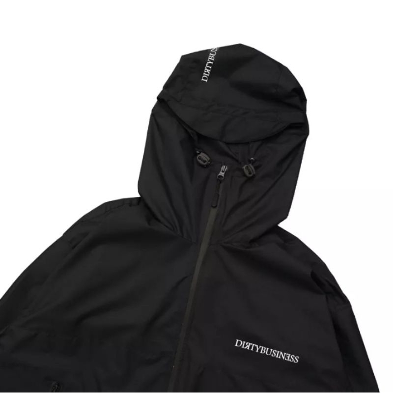 DIRTY BUSINESS Original Jacket Anorak Gravil Black Waterproof Jaket Second Preloved