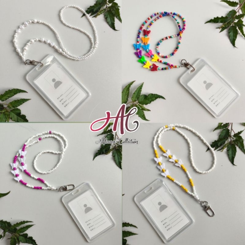 

LANYARD/GANTUNGAN ID CARD MANIK MUTIARA BISA CUSTOM NAMA