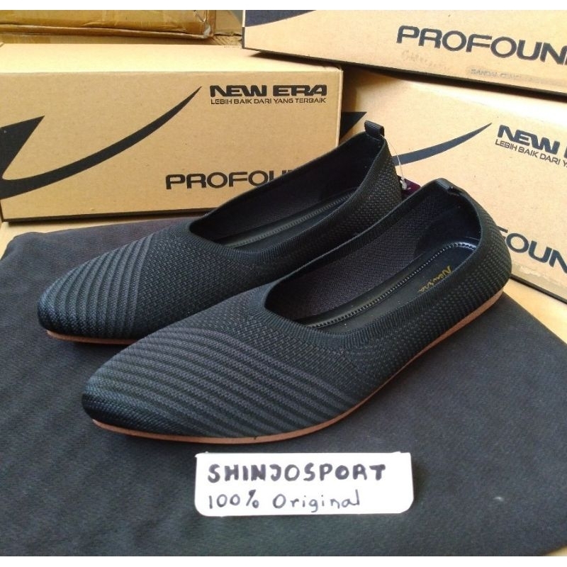 SEPATU TEPLEK WANITA NEW ERA FLAT SHOES PEREMPUAN SLIP ON CEWEK KNIT RAJUT KERJA KAMPUS BALET LANCIP
