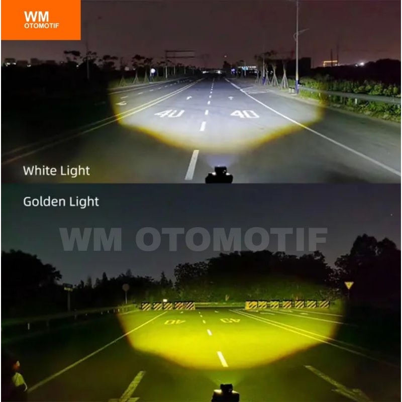 Lampu Tembak 24 Volt Sorot SQL 3 Mata OWL Lasergun LED Truk Bus Canter Putih Kuning 2 Warna D2 CSP SQL3 White Yellow Motor Mobil High Low Laser Gun Jauh Dekat Offroad Bar Cree Dim Truck Fuso Ragasa Traktor Bis Tronton Foglamp White Yellow Worklight Cutoff