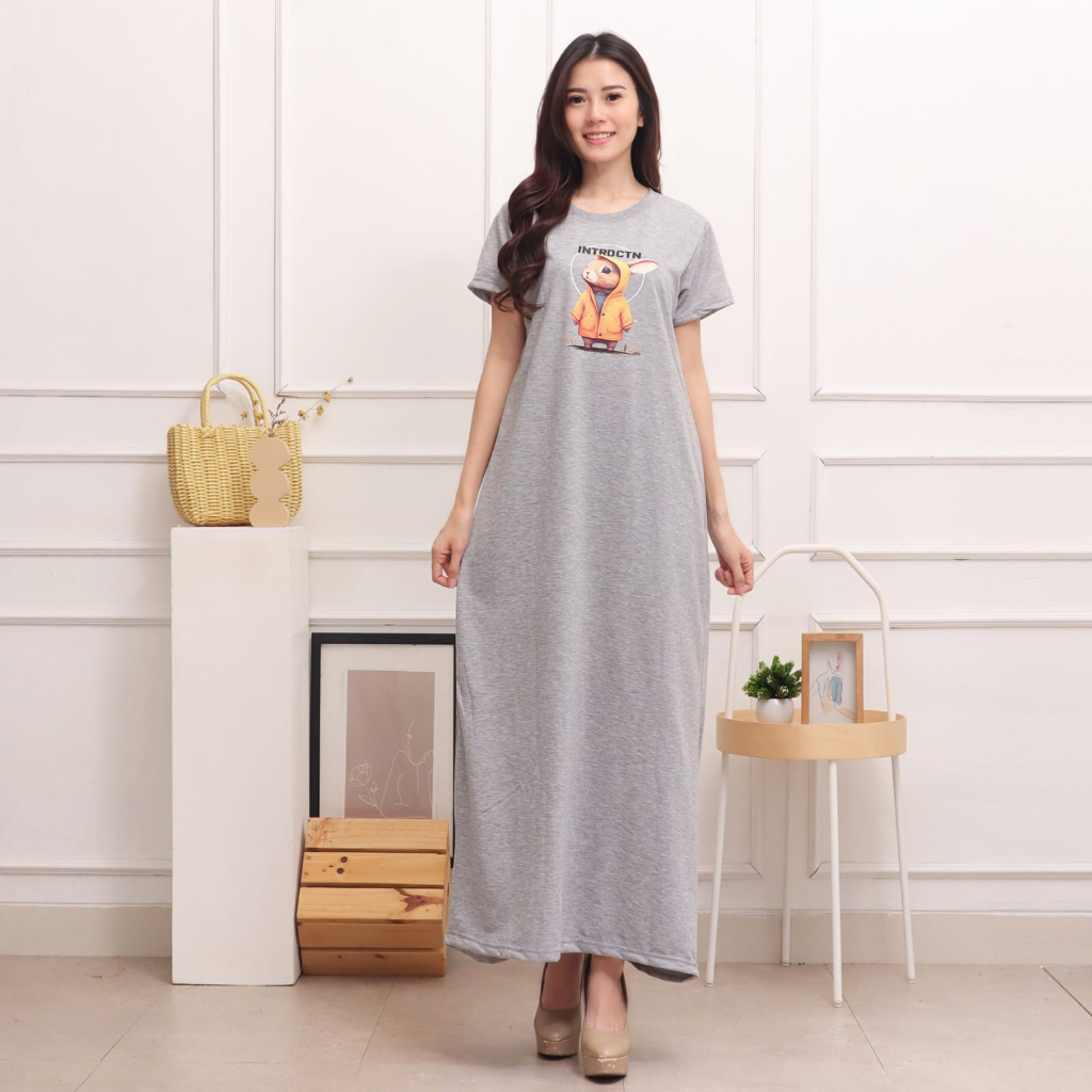 LONG DRESS GAMIS TANGAN PENDEK BABYTERRY