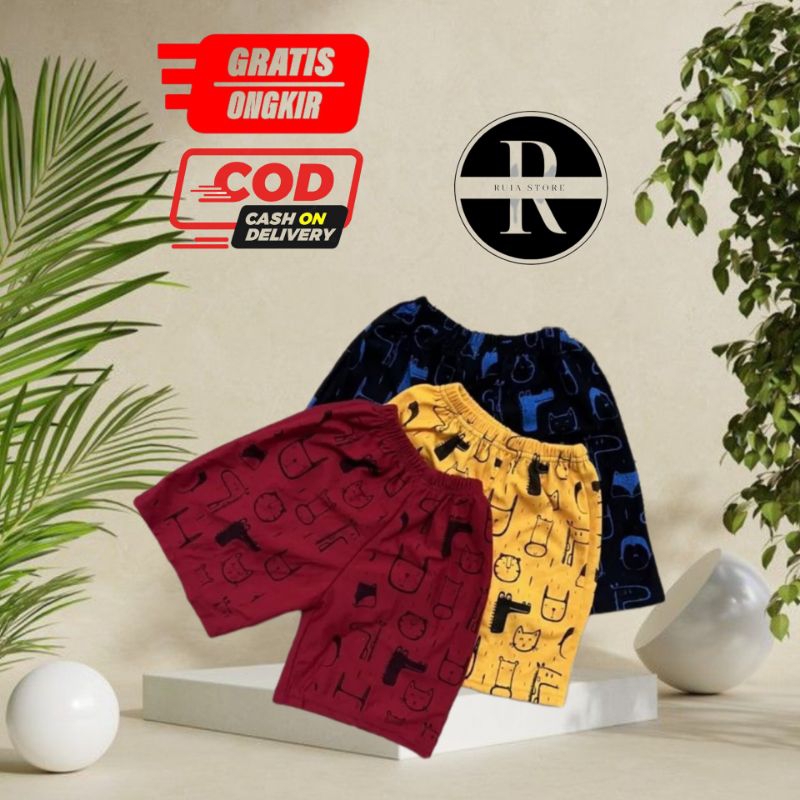 Celana pendek Sehari Hari Anak Cowok Cewek usia 2 3 4 5 6 7 8 9 10 11 12 tahun | kolor harian anak u