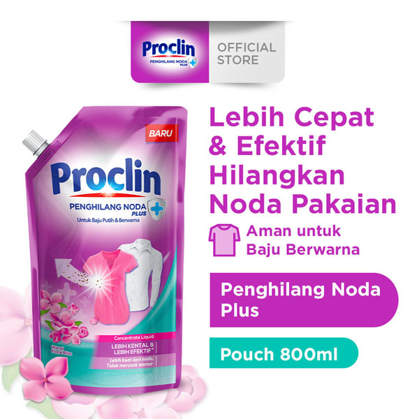 Proclin Penghilang Noda Pouch 800 ml - Penghilang Noda Pakaian_Cerianti