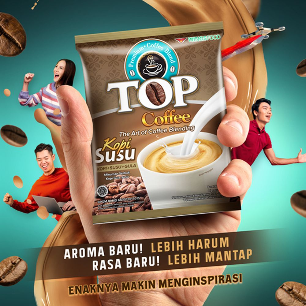 

Top Coffee Kopi Gula Susu 3 In 1 10X31g