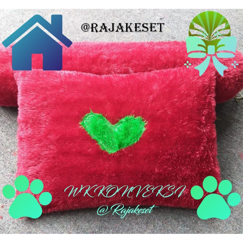 sarung bantal bulu/guling bulu rasfur paket (2bantal+1guling)