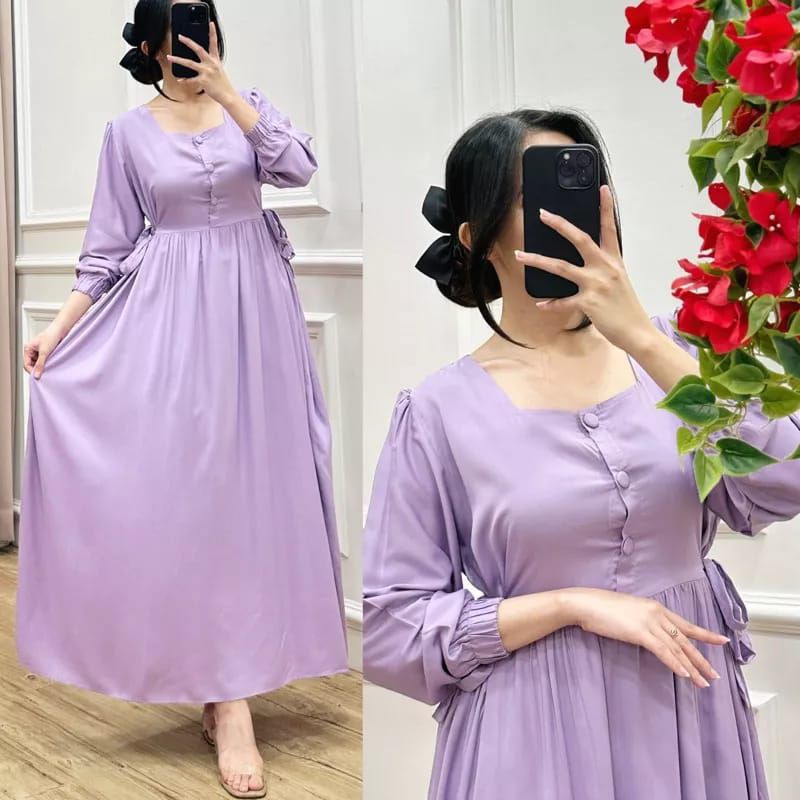 Gamis Chibi Polos Jumbo Deluxe Plain Dress Terbaru 2023