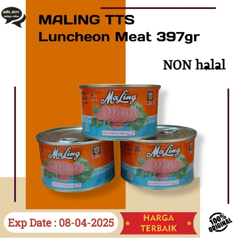 Maling TTS  Canned pork Luncheon Meat 397gr ( NON HALAL )