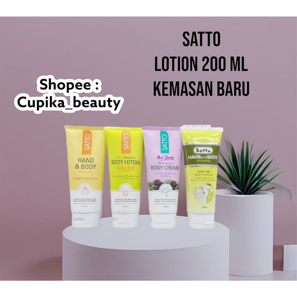 <ok.x> [ 200 ml ] satto handbody lotion super whitening ❤️ satto handbody lotion goat milk