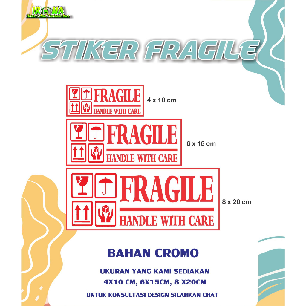 

CETAK STIKER FRAGILE/STIKER CROMO/STIKER BARANG MUDAH PECAH