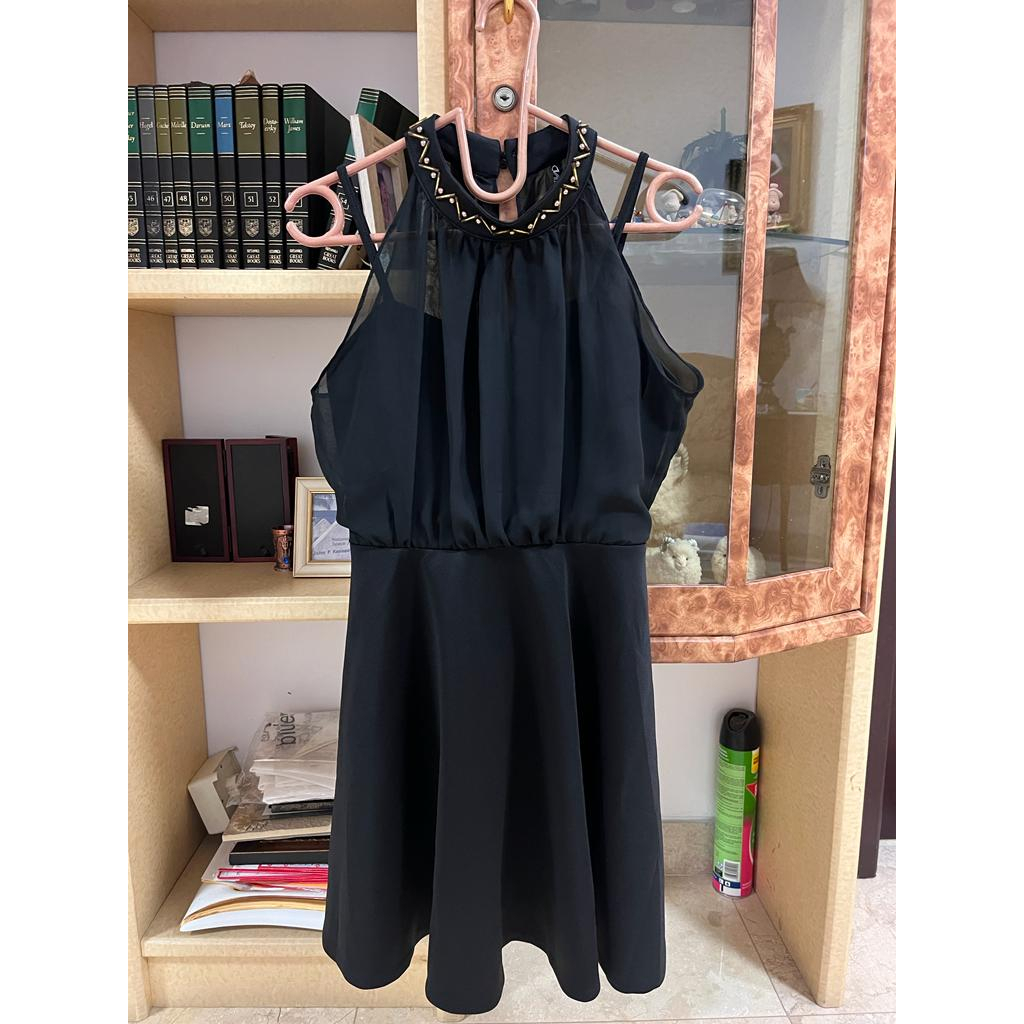 Preloved - Halter Neckline Dress | Dress Hitam Leher Black Evening