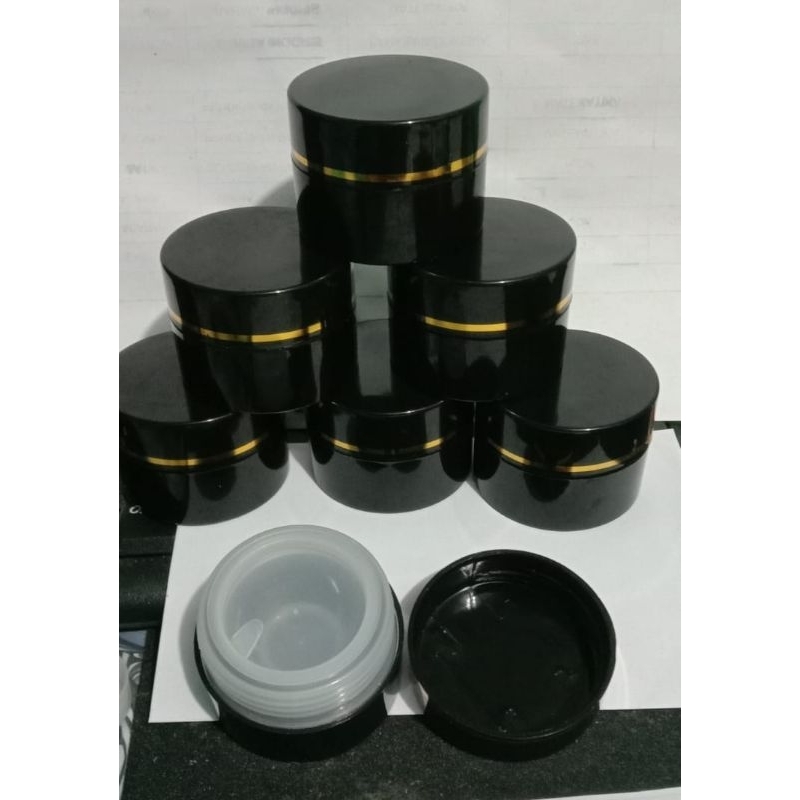 Pot Cream PS 10g Hitam Hitam List Gold