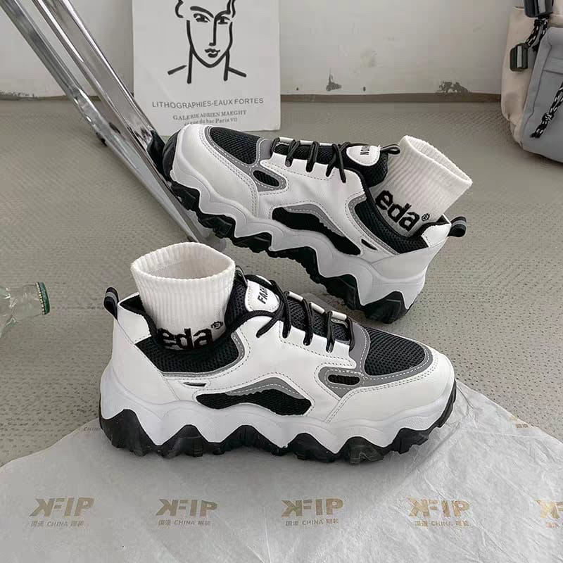 GROSIRTAS &quot;FREE BOX&quot; LV0218 Sepatu Sneakers Wanita Import Sport Shoes Sepatu Casual Wanita Runing Shoes -