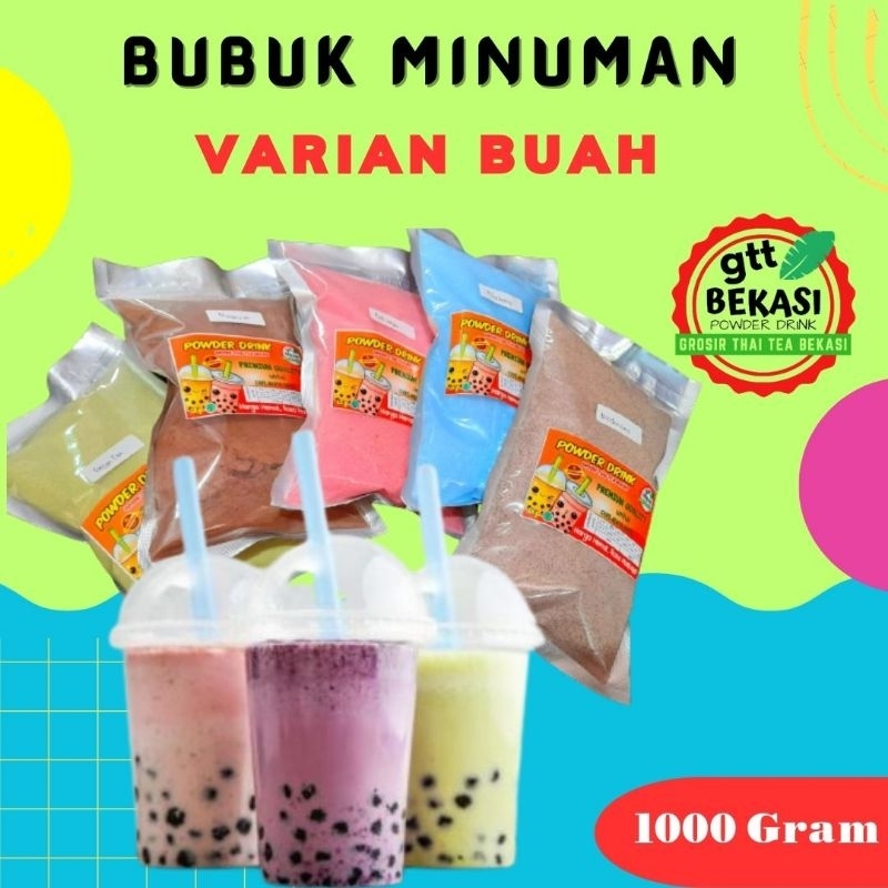 

Bubuk Minuman Premium 1kg / Powder drink / Minuman Bubuk Aneka Rasa bubble drink / boba