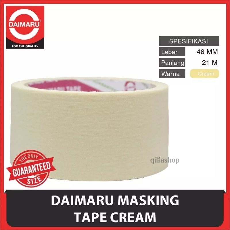 DAIMARU TAPE - Masking Tape / Lakban Kertas 2 inch / 48mm x 21 meter