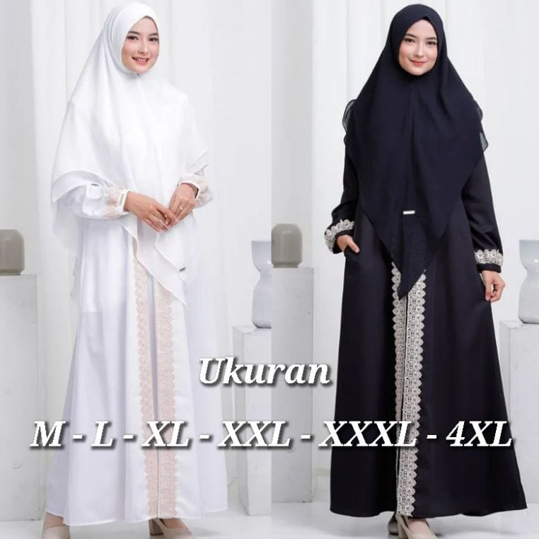 BEST QUALITY HANAYA SYARI  PLUS KHIMAR CERUTTY S M L XL XXL XXXL 4XL GAMIS SYARI BUSUI POLOS DRESS G