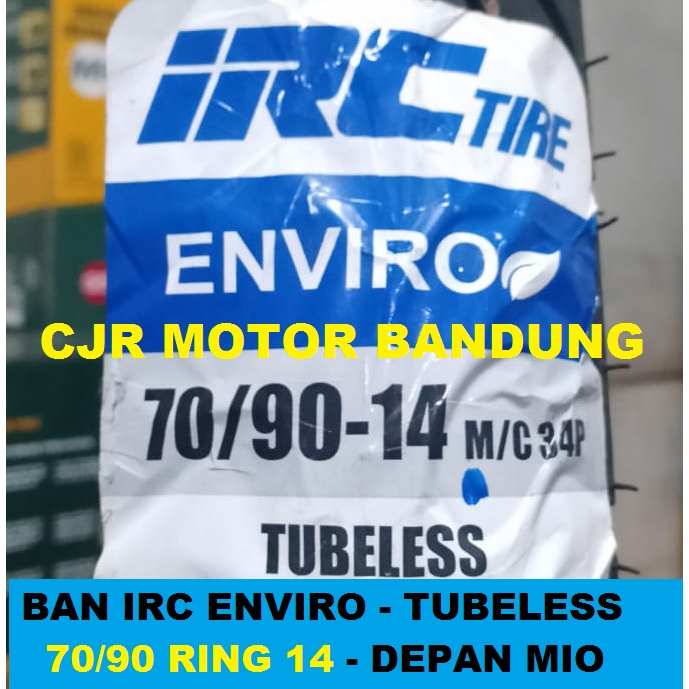 IRC ENVIRO NR91 70/90 ring 14 Ban TUBELESS Standar Depan Motor Mio J M3 FINO