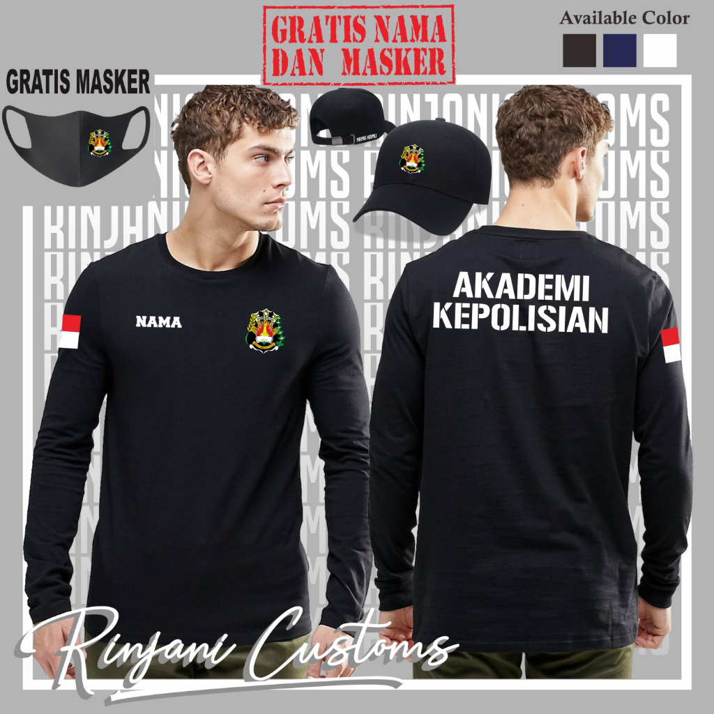 KAOS AKPOL GRATIS NAMA DAN MASKER - KAOS AKADEMI POLISI - KAOS AKADEMI POLISI